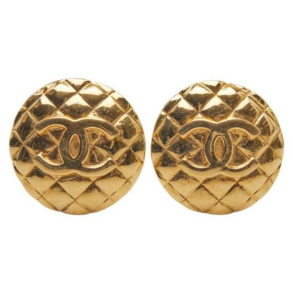 CHANEL Gold Logo Earrings - Picture 2 of 5